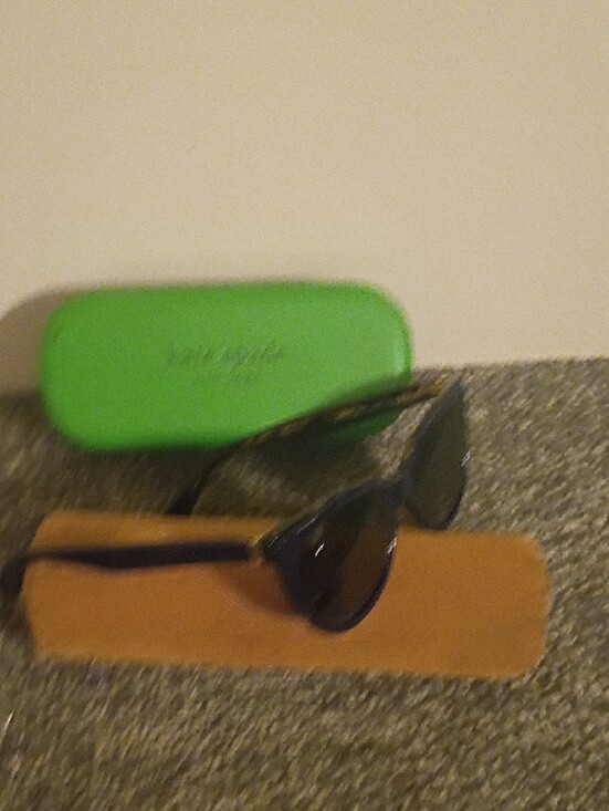 kate spade navy cat-eye sunglasses with green hard case Frames Only